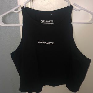 Black alphalete crop